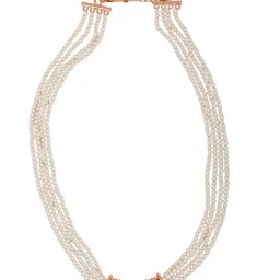 Estele Rose Gold-Plated Stone-Studded & Beaded Jewellery Set image 4