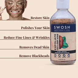 SWOSH Exfoliating Face & Body Scrub to Remove Dead Skin - 140 g image 4