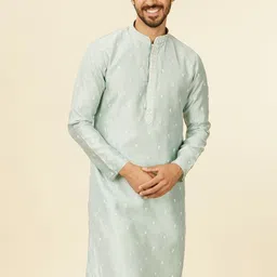 Manyavar Men Embroidered Regular Kurta with Pyjamas image 5