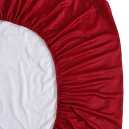 GADDA CO Maroon Terry Textured Waterproof Mattress Protector image 5