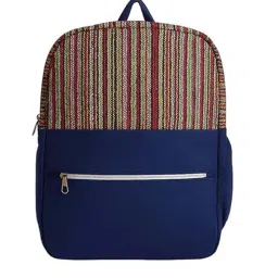 THE PURANI JEANS Navy Blue Jute Stripes Backpack-picture-11