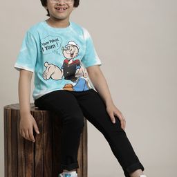 Kids Ville Boys Pack of 2 Popeye Printed Pure Cotton T-shirts-picture-23