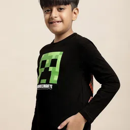 Kids Ville Boys Minecraft Printed Pure Cotton Tshirt image 5
