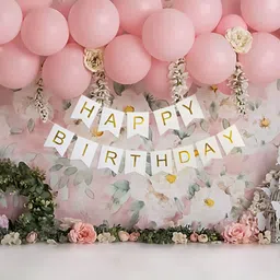 Special You 50-Pcs Pink & White Foil Balloons Birthday Decors-image-1