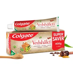 Colgate 2Pcs Vedshakti Toothpaste Saver Pack with Neem Clove & Honey - 200g each-image-50