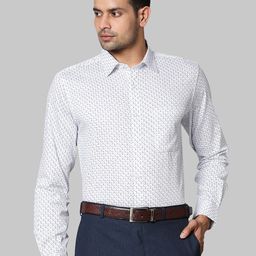 Raymond Men White Slim Fit Printed Casual Shirt-picture-26
