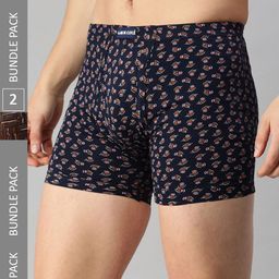 Lux Cozi Men Pack Of 2 Assorted Printed Cotton Trunks-picture-1