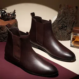 GRIFFIN Men Mid Top Leather Chelsea Boots-picture-26
