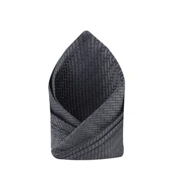 kavove KOVOVE Men Black Textured Pocket Square image 3