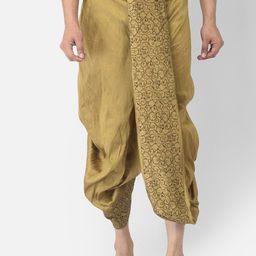DEYANN Men Camel-Brown Ethnic Motifs Printed Dhoti Pants-picture-30