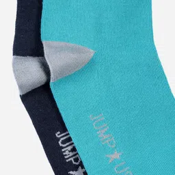 JUMP USA Men Navy Blue & Blue Set of 2 Patterned Above Ankle Socks image 3