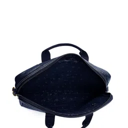 WildHorn Men Blue Leather Laptop Bag image 2