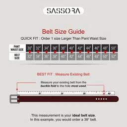 Sassora Men Textured Leather Reversible Formal Belt image 2