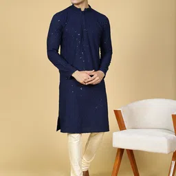 Sultan The King Of Kurta Ethnic Motifs Chikankari Cotton Kurta With Churidar image 5