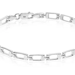LeCalla Men Sterling Silver Plated Link Bracelet image 3