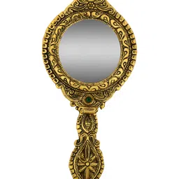 NM Beige Round Shaped Hand Mirror image 4