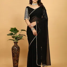 K 5 Fashion Embroidered Pure Georgette Saree-picture-45