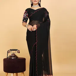 K 5 Fashion Pure Georgette Saree-picture-20