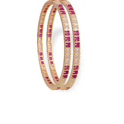 Ratnavali Jewels Set Of 2 Gold-Plated Bangles image 3