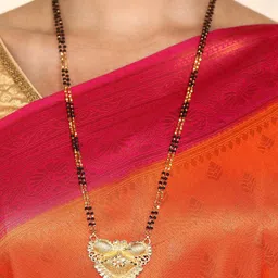 Ramdev Art Fashion Jwellery Gold-Plated Artificial Stones and Beads Mangalsutra image 2