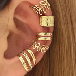 FIMBUL Set Of 5 Gold Plated Ear Cuff Earrings image 3