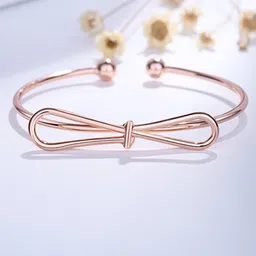 MYKI Cubic Zirconia Rose Gold-Plated Kada Bracelet-picture-31