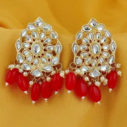 Sukkhi Gold-Plated Contemporary Drop Earrings-picture-16