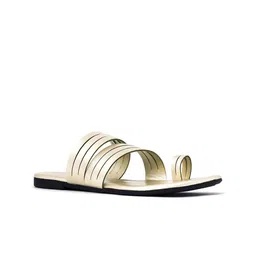 Khadims Women Cream-Coloured One Toe Flats-picture-19