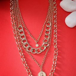 Scintillare By Sukkhi Gold Plated Layered Statement Necklace-picture-44