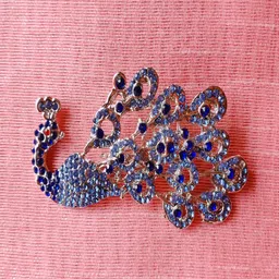 Mahi Women Stone-Studded Radiant Peacock Brooch-picture-25