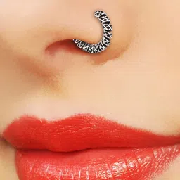 Abhooshan 92.5 Sterling Silver Nose Ring image 2