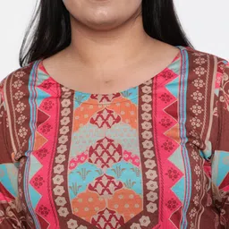 Amydus Plus Size Geometric Printed Kurta image 2
