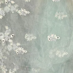 ODETTE Floral Mirror Work Organza Saree image 3