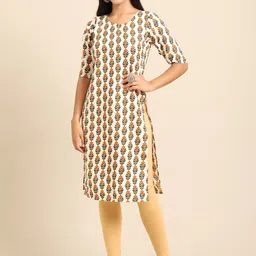 7threads KALINI PACK OF 2 Women Blue Ethnic Motifs Printed Block Print Handloom Crepe Kurta image 5