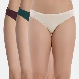 Zivame Low Rise Full Coverage Brief Panty - Multi-Color (Pack of 3) image 1