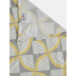 FABINALIV Multi-Color Geometric Cotton Blend Single Bedsheet with Pillow Cover image 5