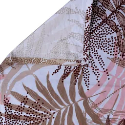 Arrabi Pink & Maroon Floral 130 TC Single Bedsheet with 1 Pillow Covers image 3