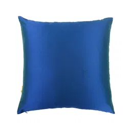 ANS Set Of 2 Blue & Gold-Toned Woven Design Brocade Square Cushion Cover image 5