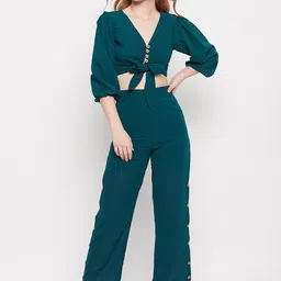 DELAN V- Neck Shirt & Flared Trouser-picture-12