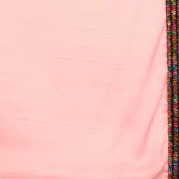 Sangria Pink Solid Pure Chiffon Saree image 4