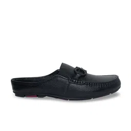 LA BOTTE Men Black Textured Leather Mules image 3