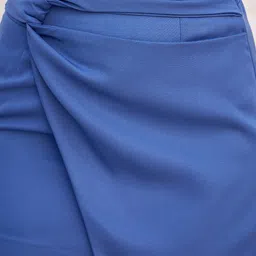 KASSUALLY Blue Crop Top With Mini Skirt Co-Ords image 3