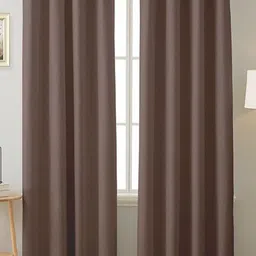 COMFY HOME Brown 2 Pieces Black Out Window Curtains-picture-15
