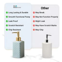 The Better Home Grey Ceramic Soap Dispenser Bottle 350 ml image 4