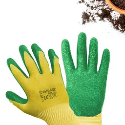 Cinagro Green & Yellow 2 Pieces Garden Gloves-picture-11