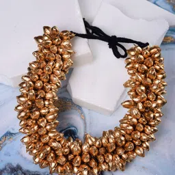 Saraf RS Jewellery Women Golden Beaded Bridal Hair Accessories-image-48