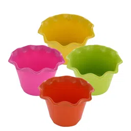 Kuber Industries Rust & Pink 4 Pieces Blossom Planters image 5