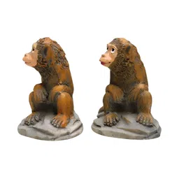 Wonderland 2 Pieces Resin Miniature Monkey Figurine image 2
