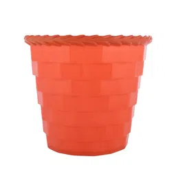 Kuber Industries Orange 4 Pcs Plastic Brick Flower Pots image 5