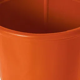 Kuber Industries Set Of 10 Orange Plastic Planter Pot With Drainage Hole image 3